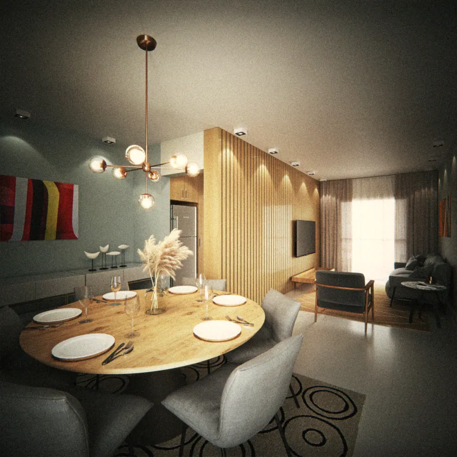 Sala de jantar de um apartamento